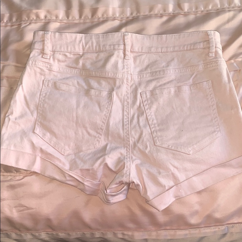 Pink Denim Shorts - Picture 2 of 3